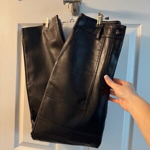 New Aritzia Black Faux Leather Pants. Size 4. Buttery soft